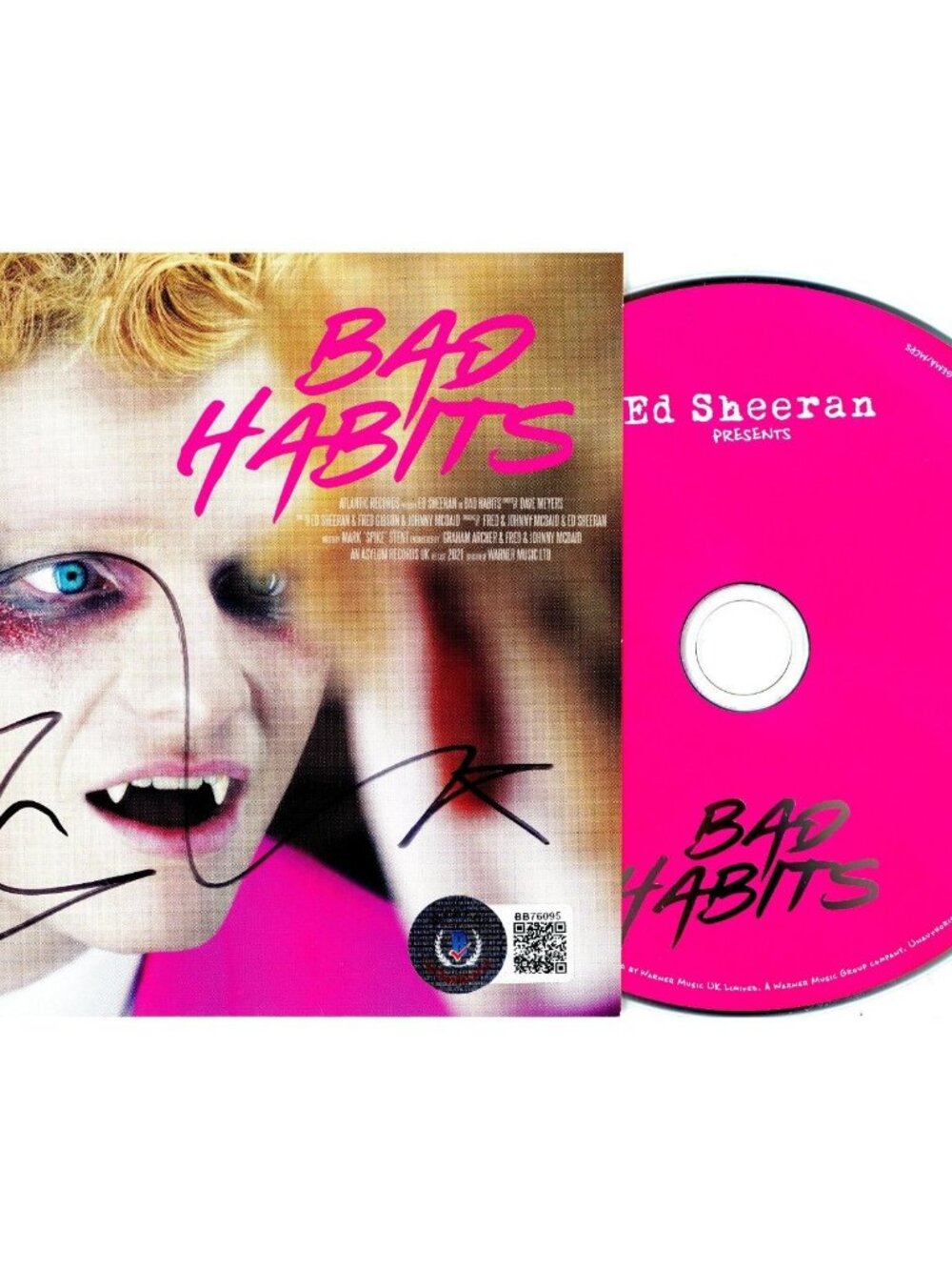 Ed Sheeran Signed CD Bad Habits Beckett BAS COA Pop Album